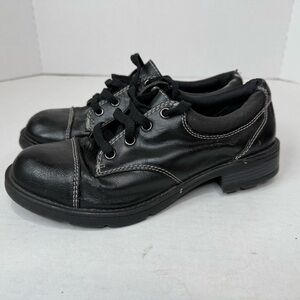 Vintage Y2K Airwalk Black Leather Lace-Up Work Shoes – Women’s 8